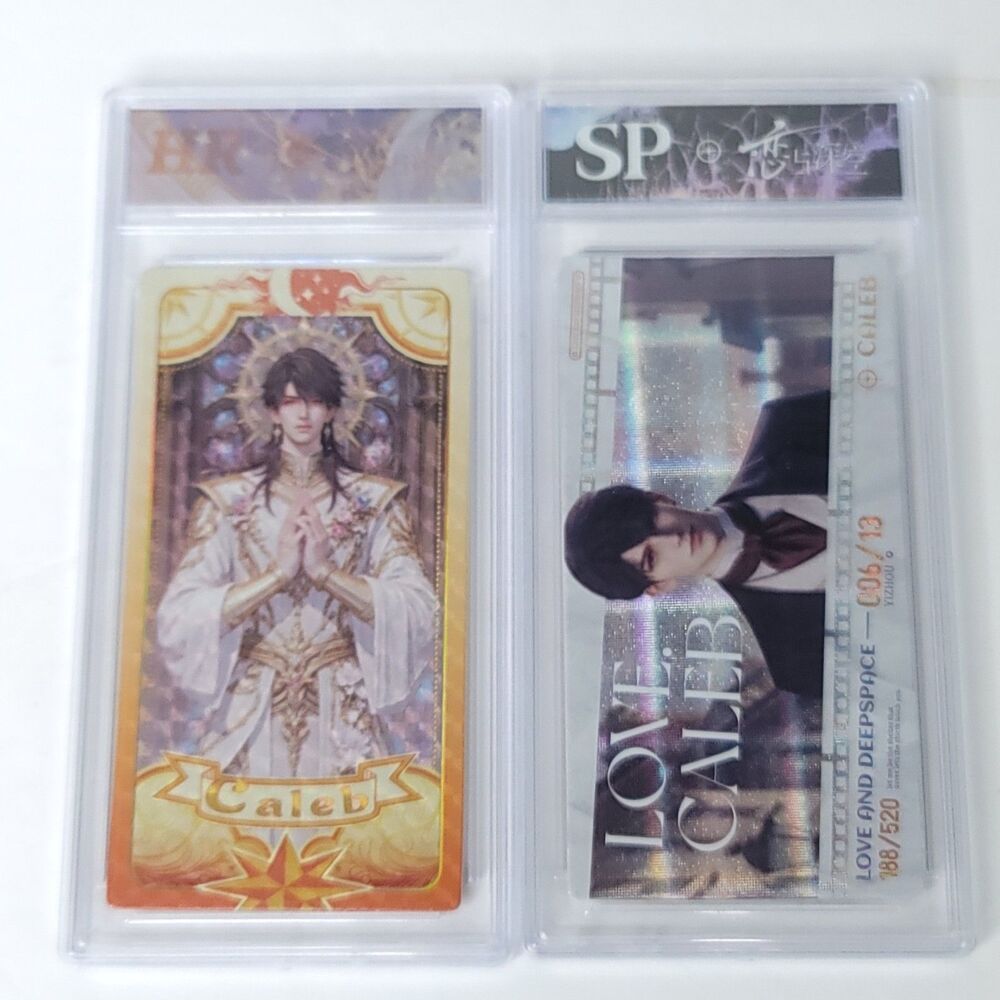 Love and Deep Space Caleb Angel Trading Card Encased Collectible Lot of 2